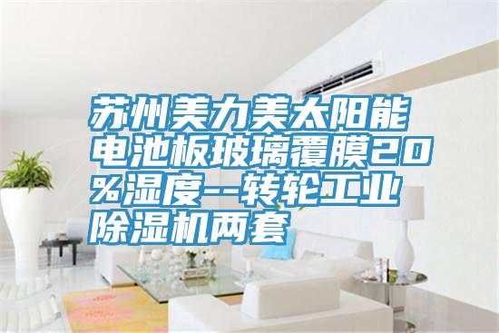 蘇州美力美太陽能電池板玻璃覆膜20%濕度--轉(zhuǎn)輪工業(yè)除濕機(jī)兩套