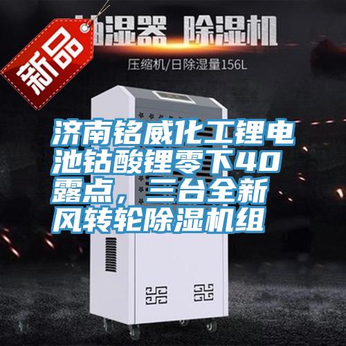 濟(jì)南銘威化工鋰電池鈷酸鋰零下40℃露點(diǎn)，三臺全新風(fēng)轉(zhuǎn)輪除濕機(jī)組