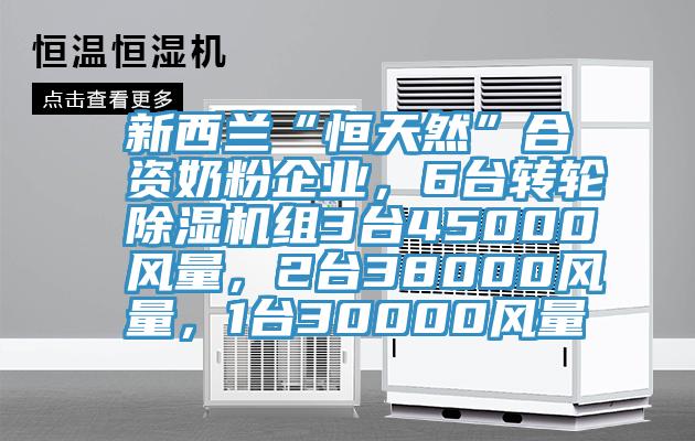 新西蘭“恒天然”合資奶粉企業(yè)，6臺轉(zhuǎn)輪除濕機組3臺45000風量，2臺38000風量，1臺30000風量