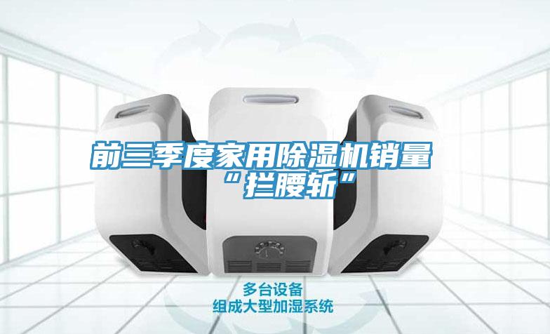 前三季度家用除濕機(jī)銷(xiāo)量“攔腰斬”