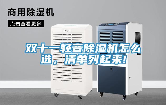 雙十一輕音除濕機怎么選，清單列起來!
