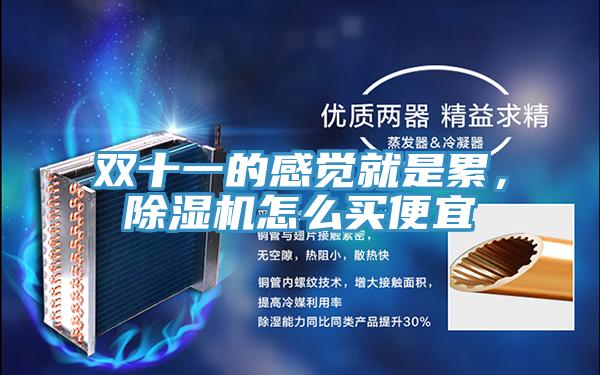 雙十一的感覺就是累，除濕機(jī)怎么買便宜