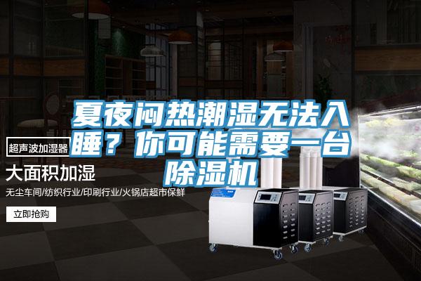 夏夜悶熱潮濕無法入睡？你可能需要一臺除濕機