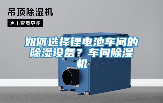 如何選擇鋰電池車間的除濕設(shè)備？車間除濕機(jī)