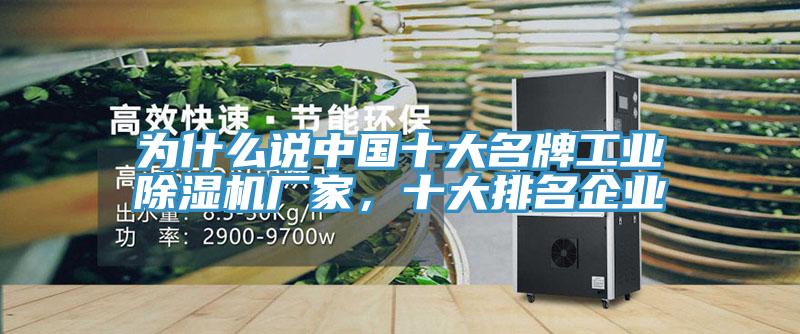 為什么說中國十大名牌工業(yè)除濕機廠家，十大排名企業(yè)