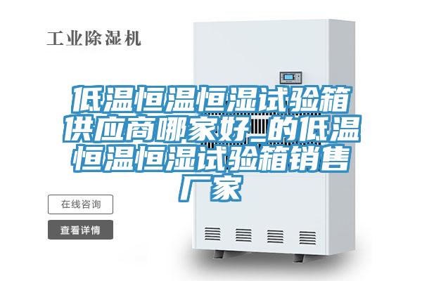 低溫恒溫恒濕試驗箱供應(yīng)商哪家好_的低溫恒溫恒濕試驗箱銷售廠家