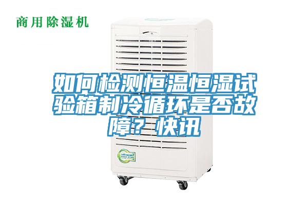 如何檢測恒溫恒濕試驗箱制冷循環(huán)是否故障?快訊