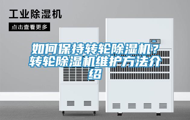 如何保持轉輪除濕機？轉輪除濕機維護方法介紹
