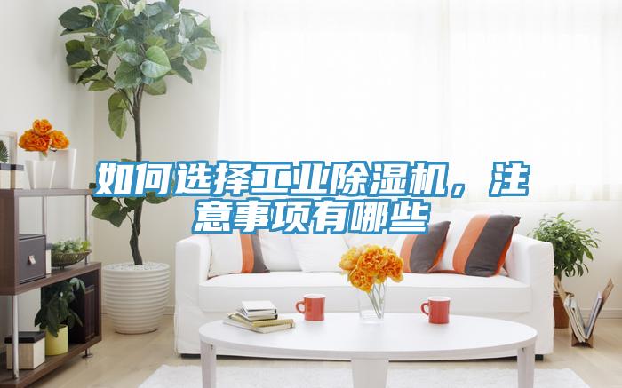 如何選擇工業除濕機，注意事項有哪些