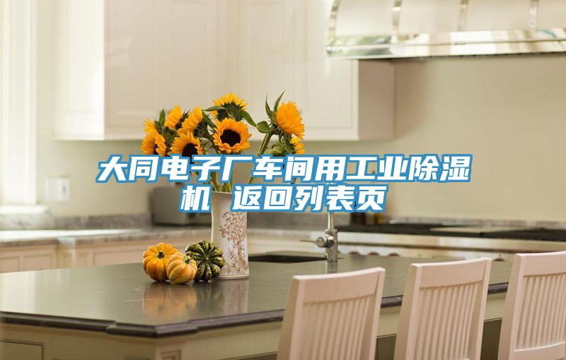 大同電子廠車間用工業(yè)除濕機 返回列表頁