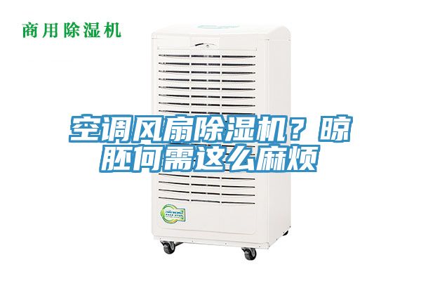 空調(diào)風(fēng)扇除濕機(jī)?晾胚何需這么麻煩