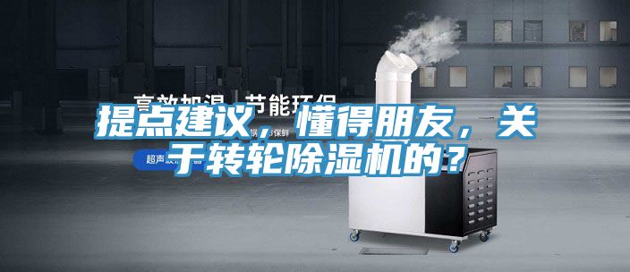提點建議，懂得朋友，關于轉(zhuǎn)輪除濕機的？