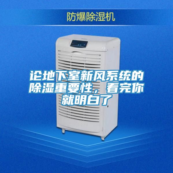 論地下室新風系統的除濕重要性，看完你就明白了