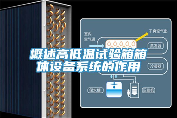 概述高低溫試驗箱箱體設(shè)備系統(tǒng)的作用